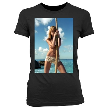 Heidi Klum Women's Junior Cut Crewneck T-Shirt