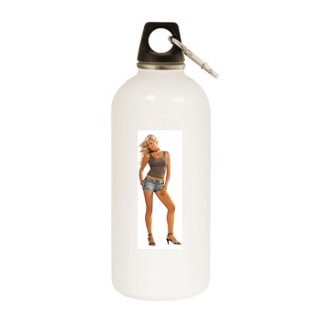 Heidi Klum White Water Bottle With Carabiner