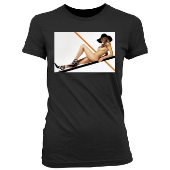 Heidi Klum Women's Junior Cut Crewneck T-Shirt