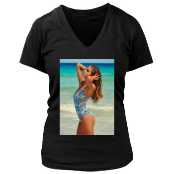 Tanya Mityushina Women's Deep V-Neck TShirt