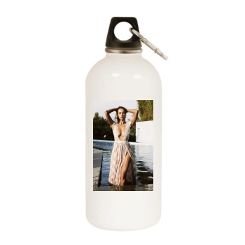 Tanya Mityushina White Water Bottle With Carabiner