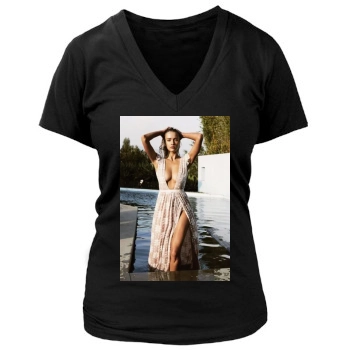 Tanya Mityushina Women's Deep V-Neck TShirt