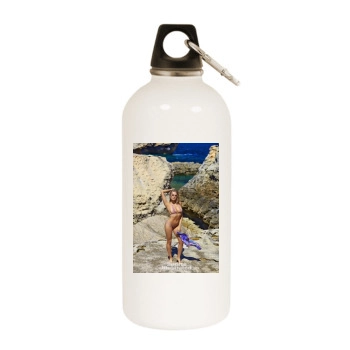 Tanya Mityushina White Water Bottle With Carabiner