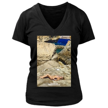 Tanya Mityushina Women's Deep V-Neck TShirt