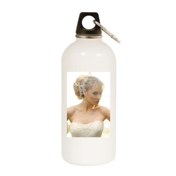 Tara Conner White Water Bottle With Carabiner