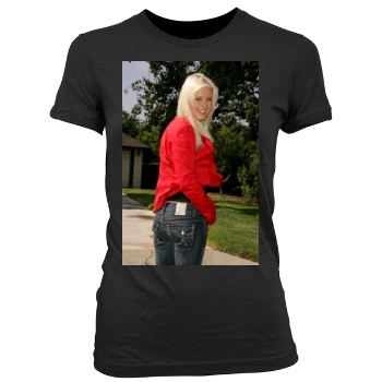 Tara Reid Women's Junior Cut Crewneck T-Shirt