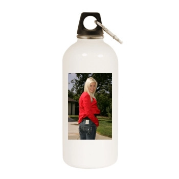 Tara Reid White Water Bottle With Carabiner