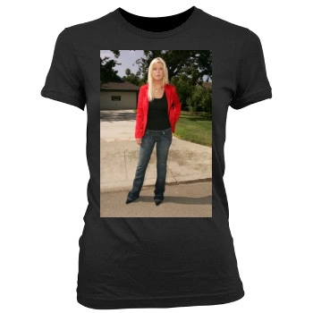 Tara Reid Women's Junior Cut Crewneck T-Shirt