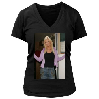 Tara Reid Women's Deep V-Neck TShirt