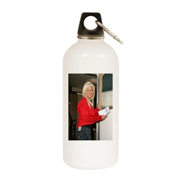 Tara Reid White Water Bottle With Carabiner