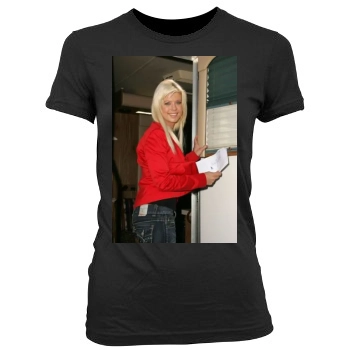 Tara Reid Women's Junior Cut Crewneck T-Shirt