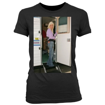 Tara Reid Women's Junior Cut Crewneck T-Shirt