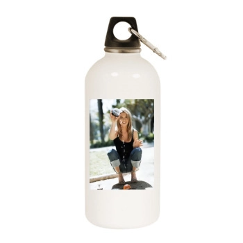 Tara Reid White Water Bottle With Carabiner