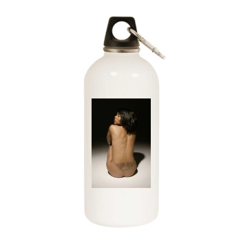 Taraji P. Henson White Water Bottle With Carabiner