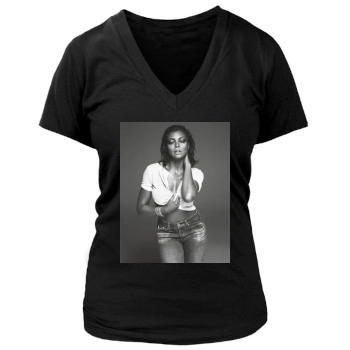 Taraji P. Henson Women's Deep V-Neck TShirt