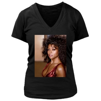 Taraji P. Henson Women's Deep V-Neck TShirt