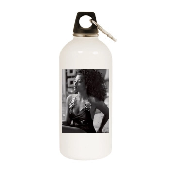 Taraji P. Henson White Water Bottle With Carabiner