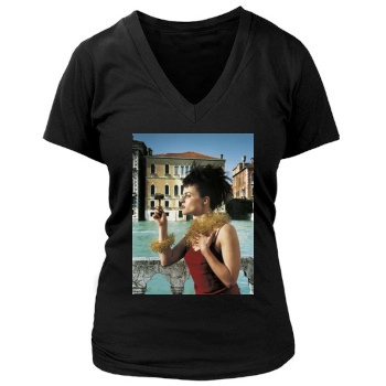 Helena Bonham Carter Women's Deep V-Neck TShirt