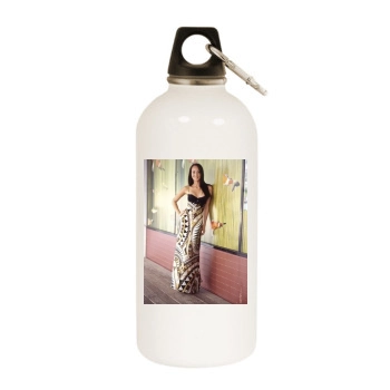 Heydi Nunez Gomez White Water Bottle With Carabiner