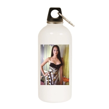 Heydi Nunez Gomez White Water Bottle With Carabiner