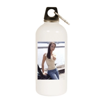 Heydi Nunez Gomez White Water Bottle With Carabiner