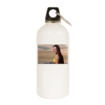 Taylor Cole White Water Bottle With Carabiner