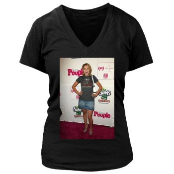 Hilarie Burton Women's Deep V-Neck TShirt