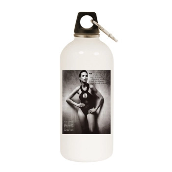 Hilary Swank White Water Bottle With Carabiner