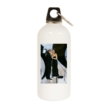 Hilary Swank White Water Bottle With Carabiner