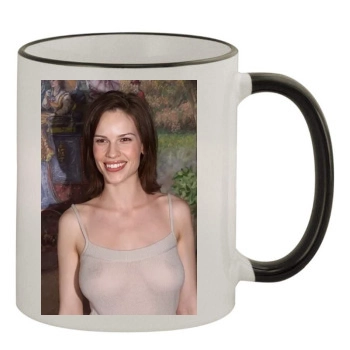 Hilary Swank 11oz Colored Rim & Handle Mug