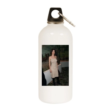 Hilary Swank White Water Bottle With Carabiner