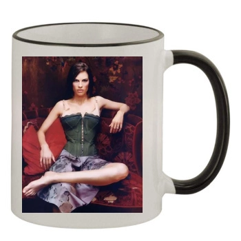 Hilary Swank 11oz Colored Rim & Handle Mug