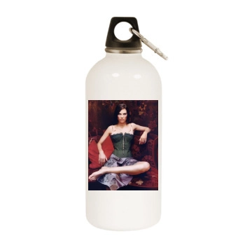 Hilary Swank White Water Bottle With Carabiner