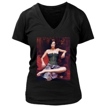 Hilary Swank Women's Deep V-Neck TShirt