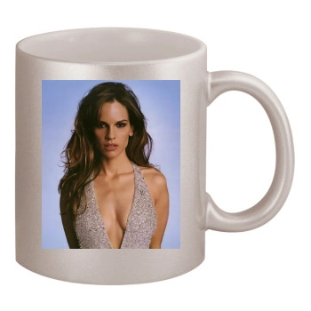 Hilary Swank 11oz Metallic Silver Mug