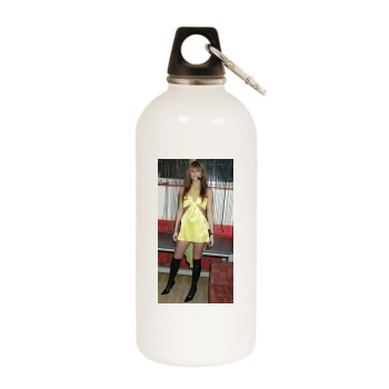 Holly Valance White Water Bottle With Carabiner