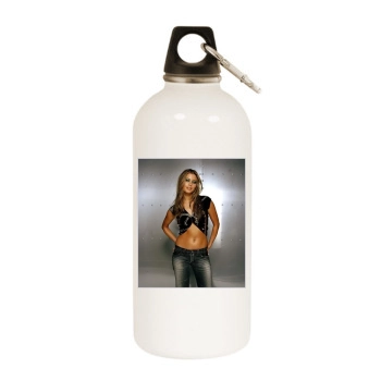 Holly Valance White Water Bottle With Carabiner