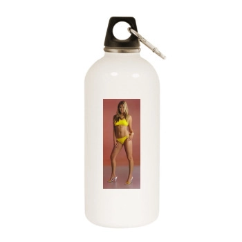 Holly Valance White Water Bottle With Carabiner