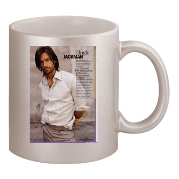 Hugh Jackman 11oz Metallic Silver Mug