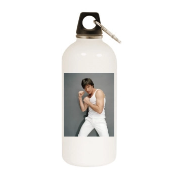 Hugh Jackman White Water Bottle With Carabiner