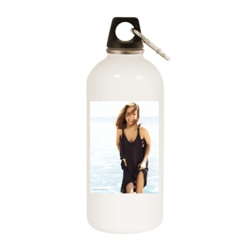 Tea Leoni White Water Bottle With Carabiner