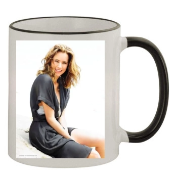 Tea Leoni 11oz Colored Rim & Handle Mug