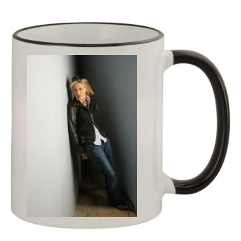 Tea Leoni 11oz Colored Rim & Handle Mug