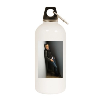 Tea Leoni White Water Bottle With Carabiner