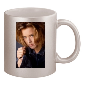 Tea Leoni 11oz Metallic Silver Mug