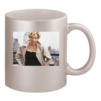 Tea Leoni 11oz Metallic Silver Mug