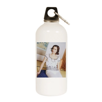 Tea Leoni White Water Bottle With Carabiner