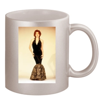 Tea Leoni 11oz Metallic Silver Mug