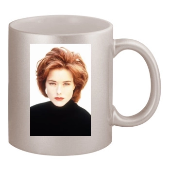 Tea Leoni 11oz Metallic Silver Mug