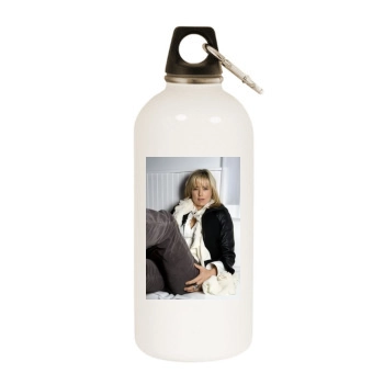 Tea Leoni White Water Bottle With Carabiner